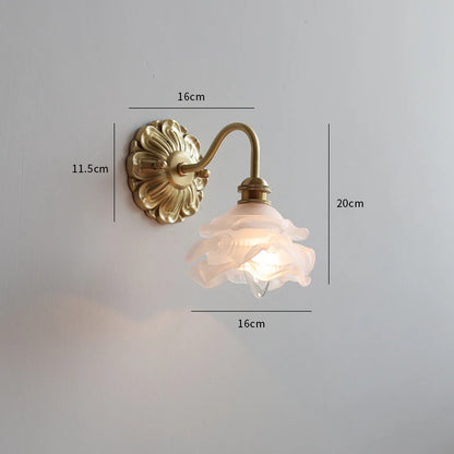 Copper Ceramic LED Bathroom Wall Sconce