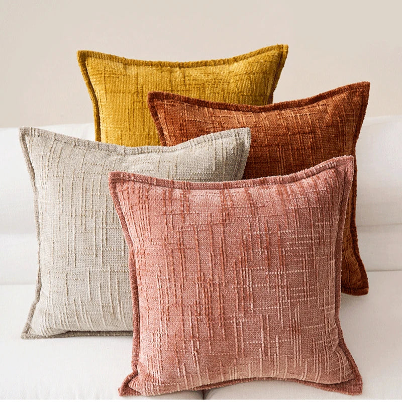 Solid Chenille Throw Pillow Cover — alternate view
