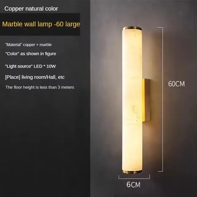 Copper Faux Marble Wall Sconce