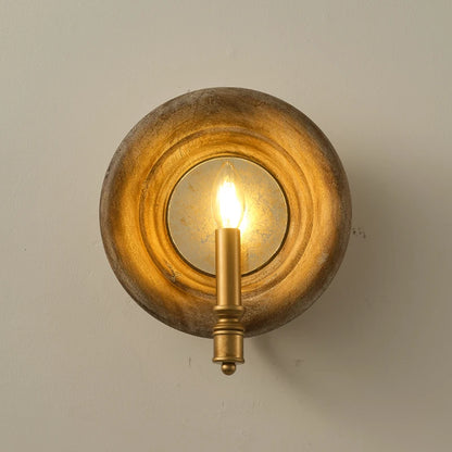 bathroom wall sconce, side profile showing mounting depth