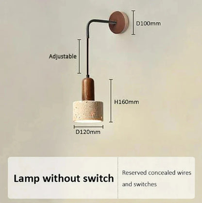 Wabi-Sabi Travertine Stone Wall Sconce