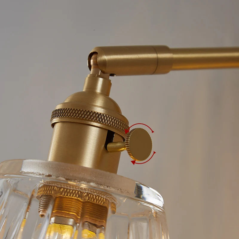 Nordic Japanese Brass Glass Wall Sconce