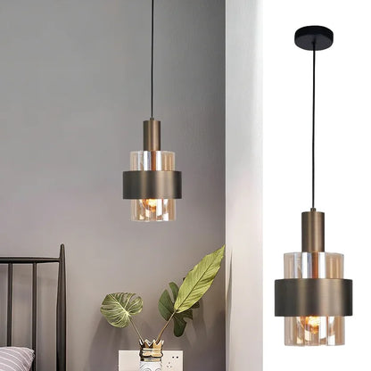 Cylinder Glass Pendant Light