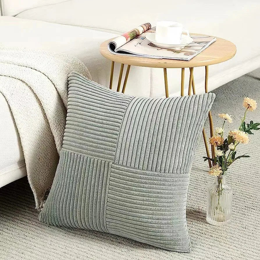 Boho Patchwork Corduroy Pillow Cover