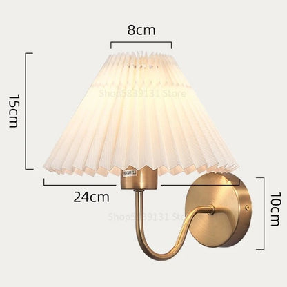 Nordic Curved Pleated Wall Sconce