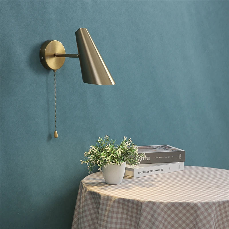 wall sconce, close-up of shade and hardware detail