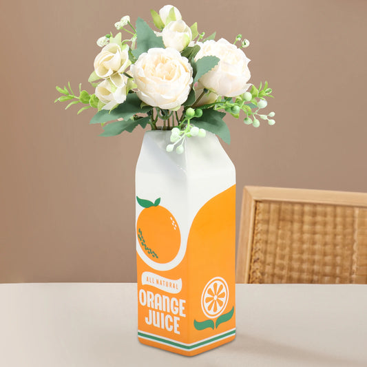 Orange juice vintage ceramic vase creative living room ornament