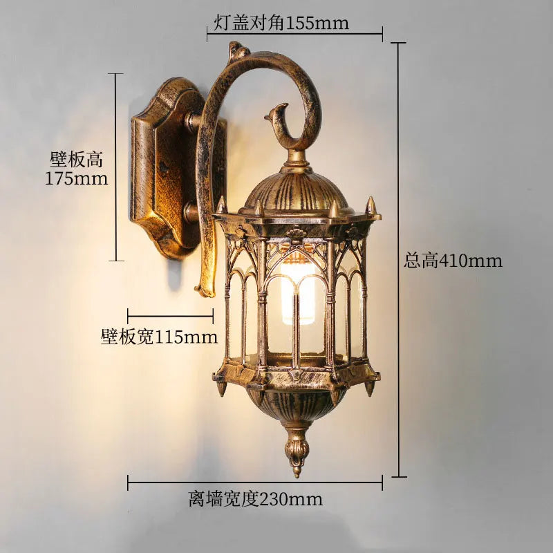 European Waterproof Outdoor Wall Sconce