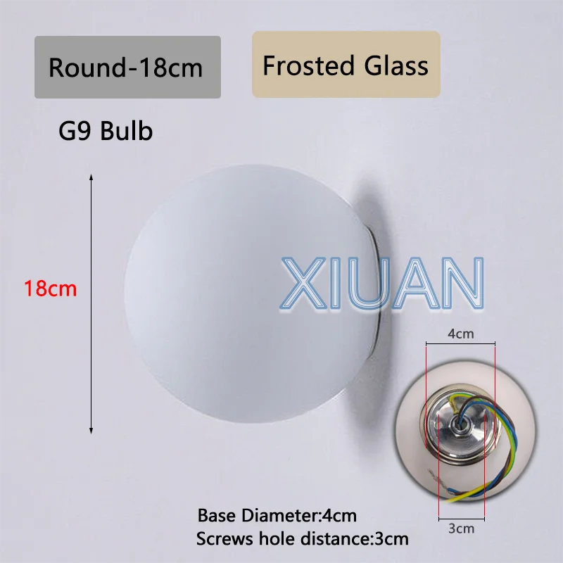 French Bauhaus Glass Ball Wall Sconce