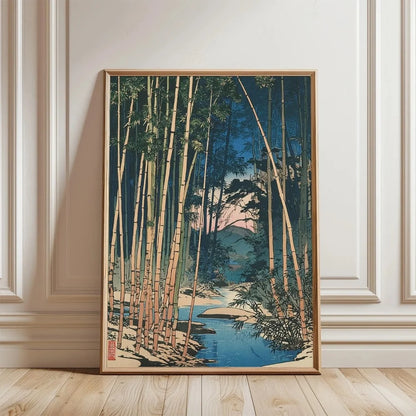 Japanese Botanical Tree Illustration Canvas Wall Art