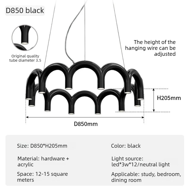 Multi Head Metal Pendant Light
