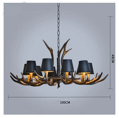 Resin Antler Pendant Light