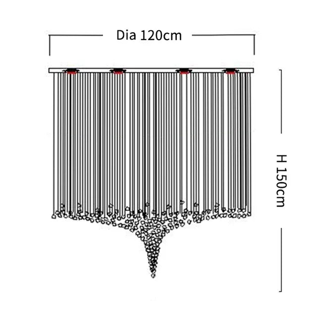 Crystal stone chandelier with a 23.6 in short drop for a hallway