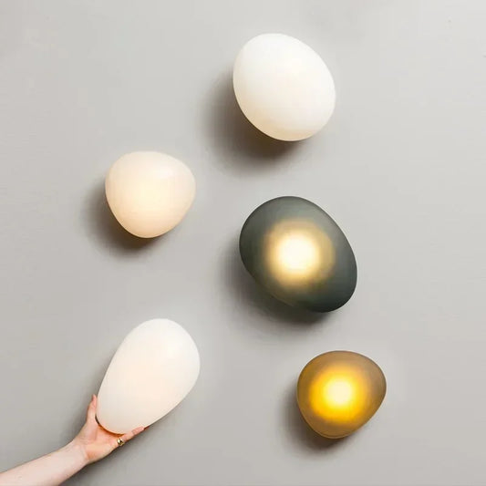 glass wall sconce, front view on white background