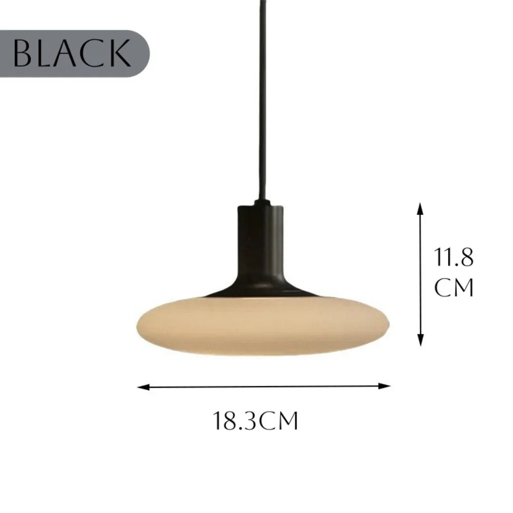 Milky Glass Aluminum Pendant Light