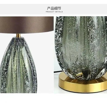 Nordic glass table lamp in living room ambient soft diffused light