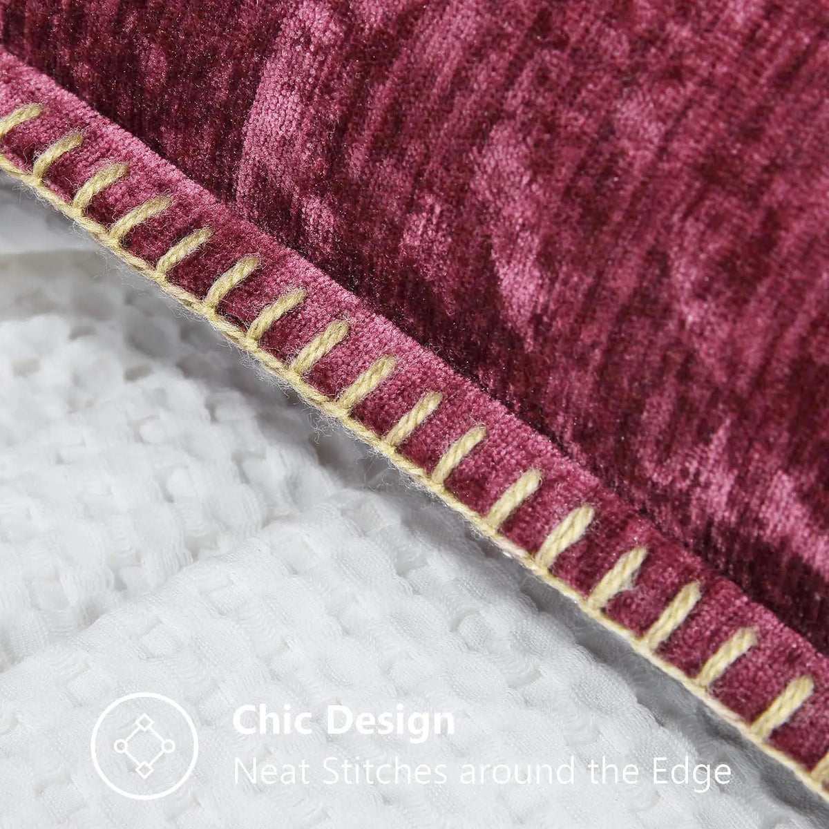 Farmhouse Chenille Throw Pillow Cover — styling detail
