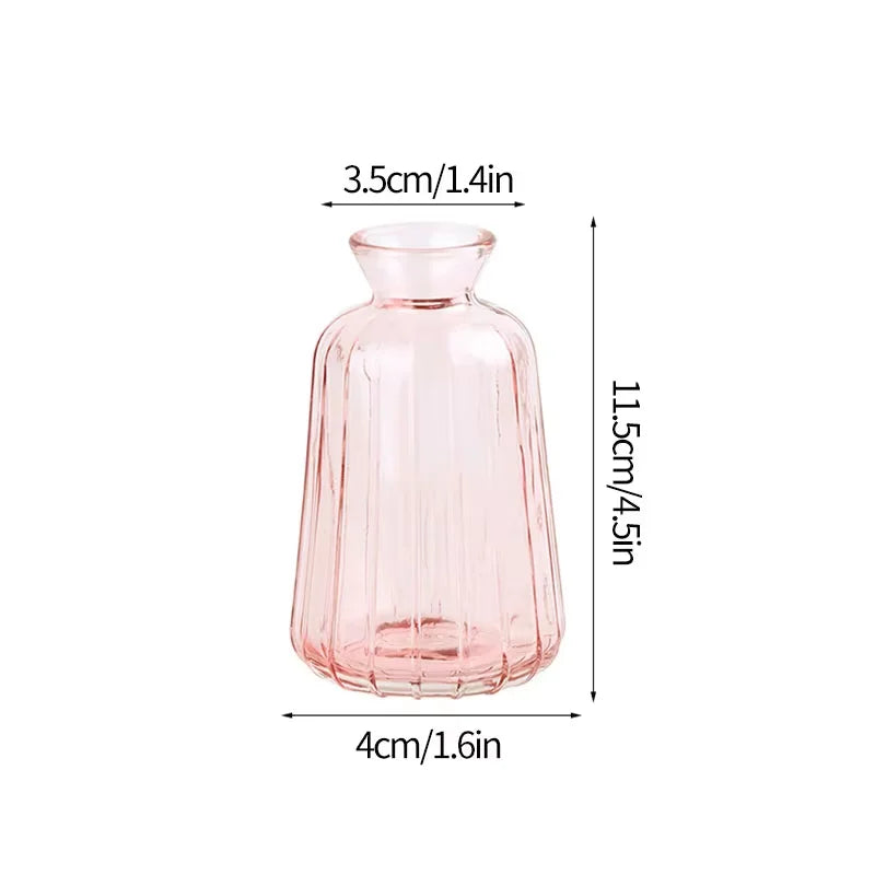 Minimalist Clear Glass Flower Vase
