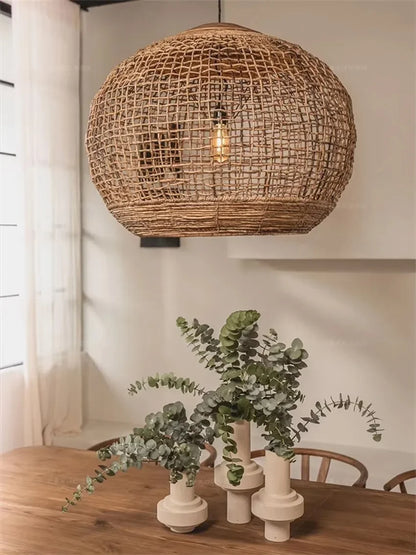 Wabi Sabi Rattan Pendant Light