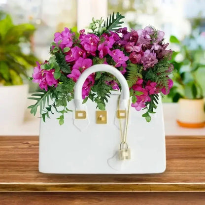 Minimalist bag shaped flower vase wedding table interior décor