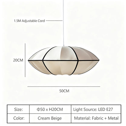 Wabi Sabi Fabric Lantern Pendant