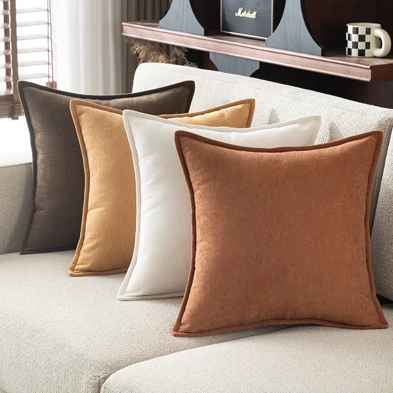 Retro Chenille Throw Pillow Cover — detail