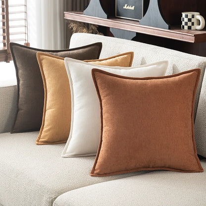 Retro Chenille Throw Pillow Cover — detail