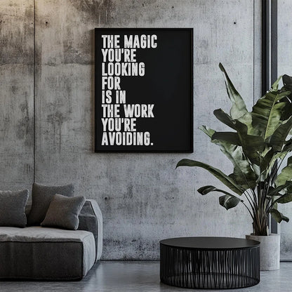 Minimalist Motivational Discipline Quote Canvas Wall Art