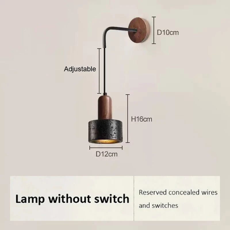 Wabi-Sabi Travertine Stone Wall Sconce