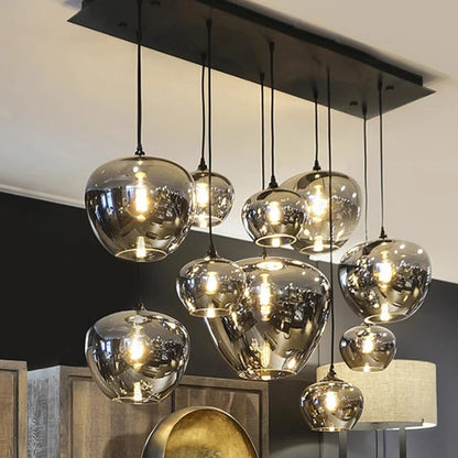 Glass Ring Multi Head Chandelier