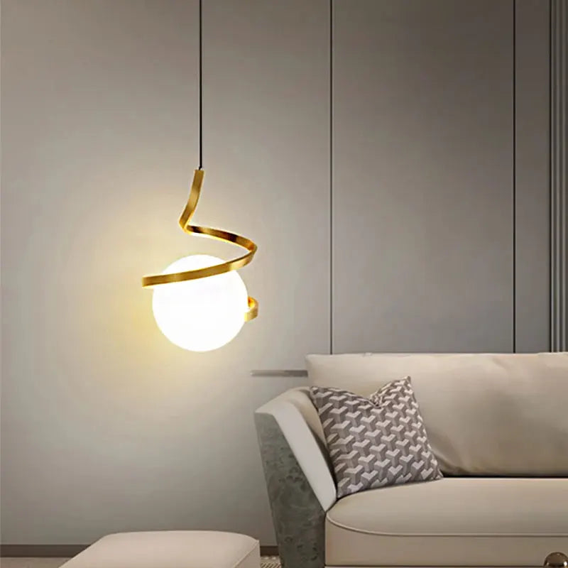 LED Glass Bedside Pendant
