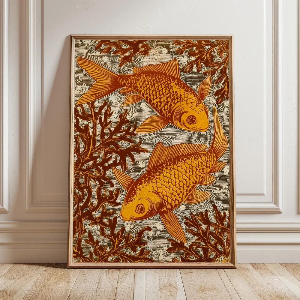 Japanese Koi Fish Zen Pond Canvas Wall Art