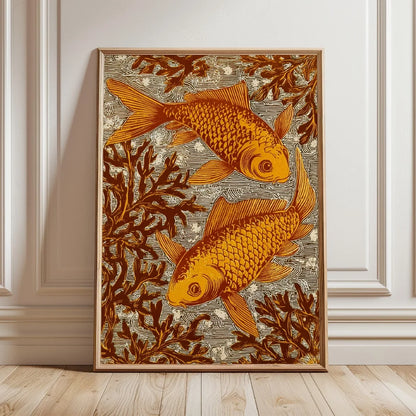 Japanese Koi Fish Zen Pond Canvas Wall Art
