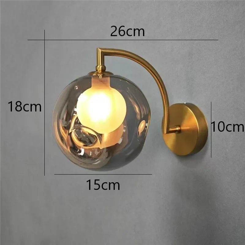 Modern G9 Glass Ball Wall Sconce