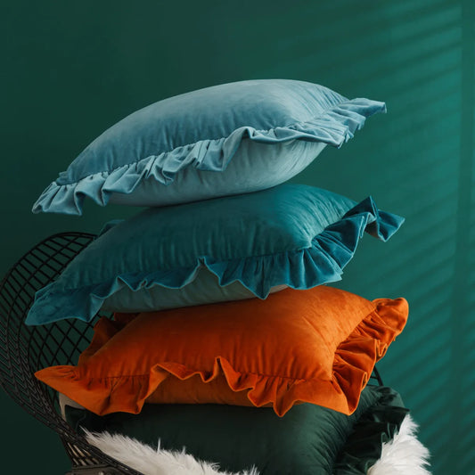 Solid Velvet Throw Pillow Cover