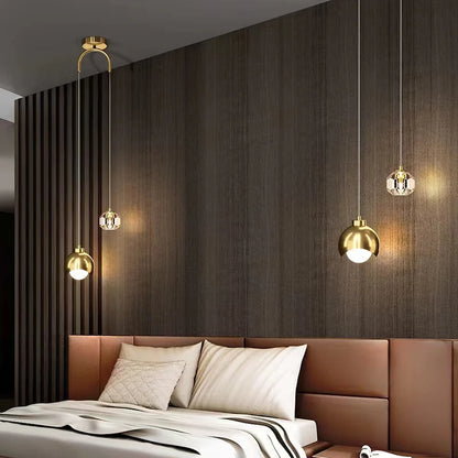 Crystal Bedside Pendant Light