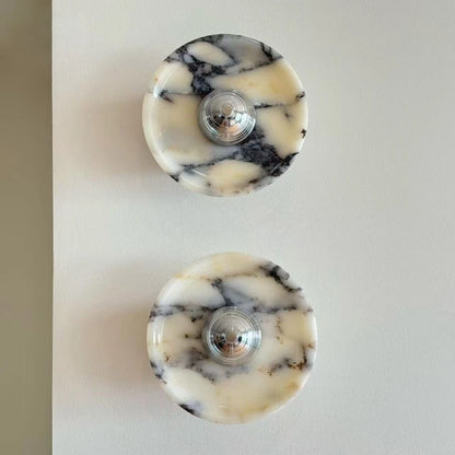 marble wall sconce, front view on white background