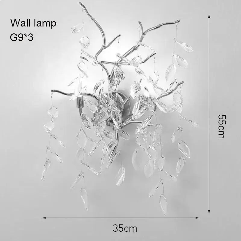 K9 crystal chandelier with three-color light and 90 to 260V operation
