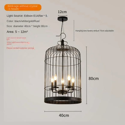 Wrought Iron Orb Chandelier