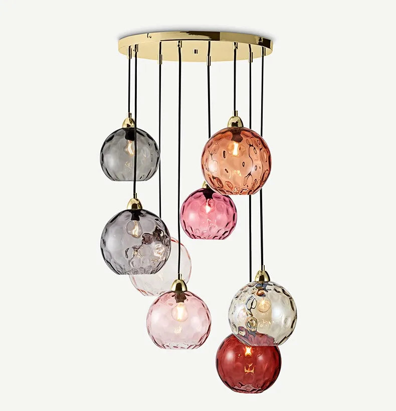 Colored Glass Ball Pendant
