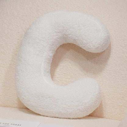 Alphabet Letter Plush Pillow — styling detail