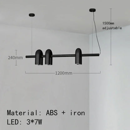 Twelve light black U chandelier with shadeless upward facing sources