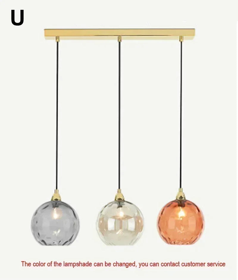 Glass Stone Multi Pendant
