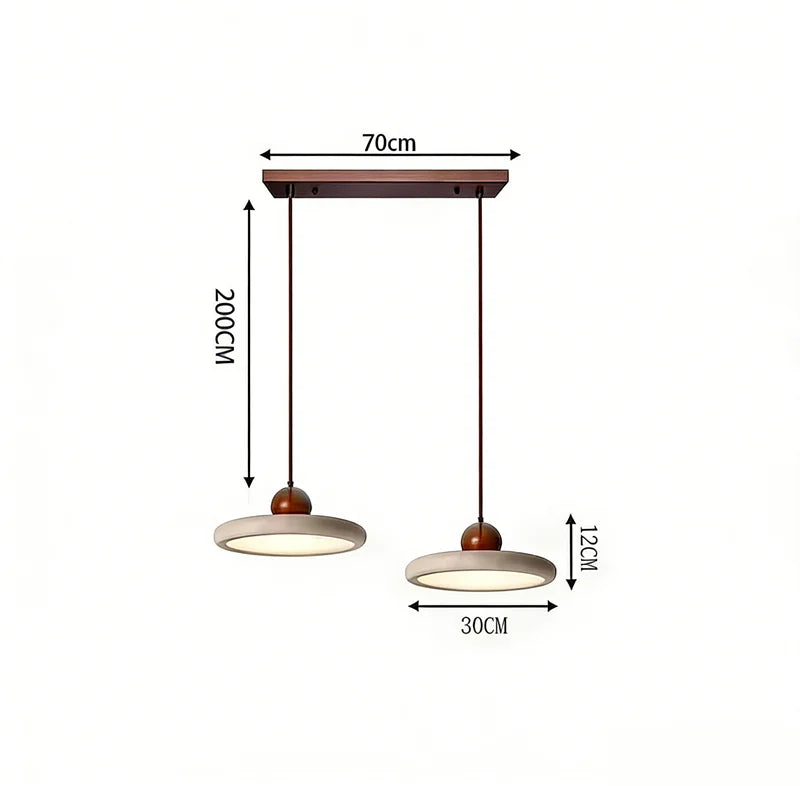 Wood and stone chandelier wired for 90 to 260V, assembly required