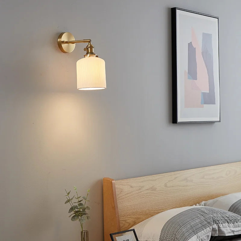 wall sconce, side profile showing mounting depth
