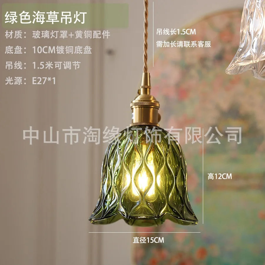 Nordic Seagrass Green Glass Wall Sconce