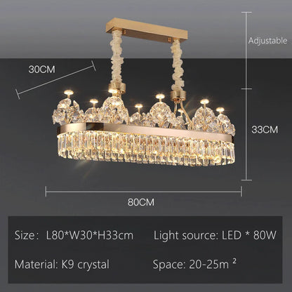 Five tier crystal chandelier stacked up to 59.1 in (150 cm) wide