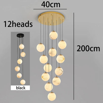 Sixteen head rod chandelier, 19.7 inches wide by 78.7 inch cord drop