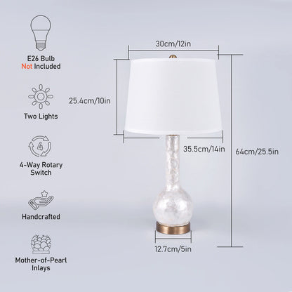 Opal glass luxury lamp side profile showing proportional elegance
