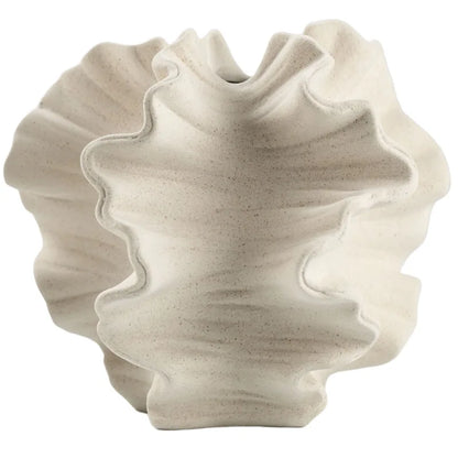 Ceramic geometric vase two sizes comparison small and large